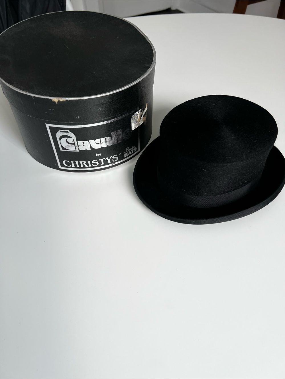 Christy’s of London Cavalli Black Melusine Felt Top Hat 7 1/2 57cm Dressage